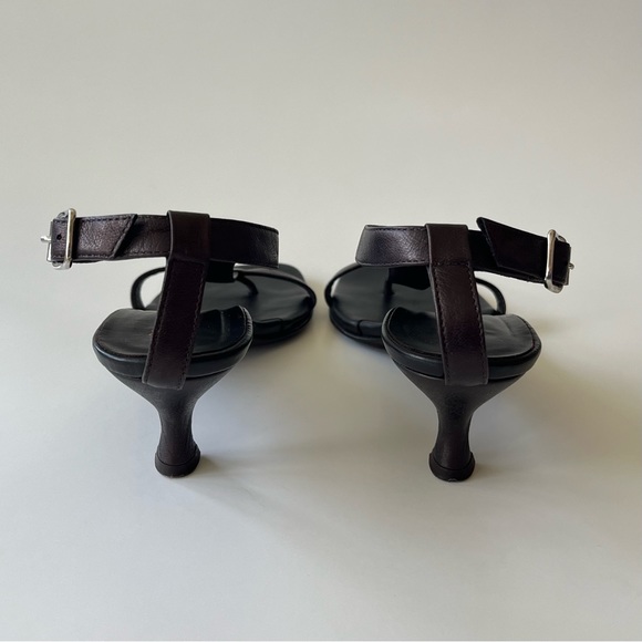 Donald J Pliner Couture Viana Sandal T-Strap Metallic Leather Kitten Heel Size 6 - Picture 6 of 8